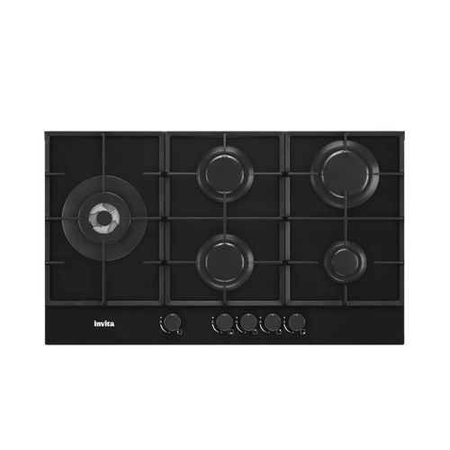 COOKTOP INVITA A GAS BLACK 90 CM BIVOLT I-CKG-5Q-90-BL-3TNA