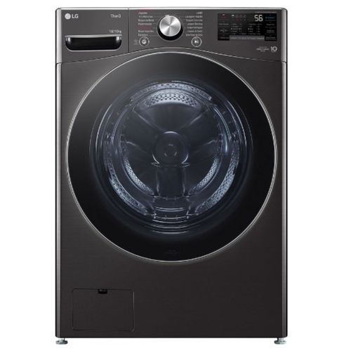 LAVA E SECA LG SMART THINQ COM CONECTIVIDADE WI-FI 18KG BLACK INOX 127V WD18BV2S6B