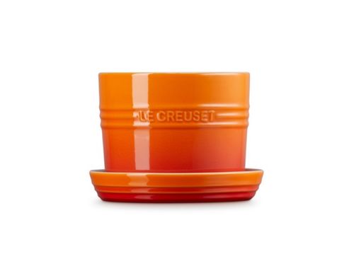 VASO PARA ERVAS LE CREUSET 14CM COM BANDEIJA EM CERÂMICA