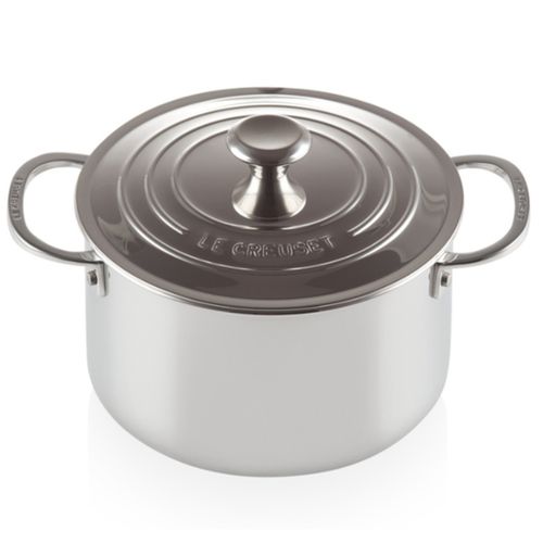 CAÇAROLA LE CREUSET FUNDA SIGNATURE 3-PLY EM AÇO INOXIDÁVEL 24CM 96600624000000