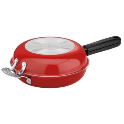 FRIGIDEIRA DUPLA CUISINART ANTIADERENTE VERMELHO 24CM FP2-24R