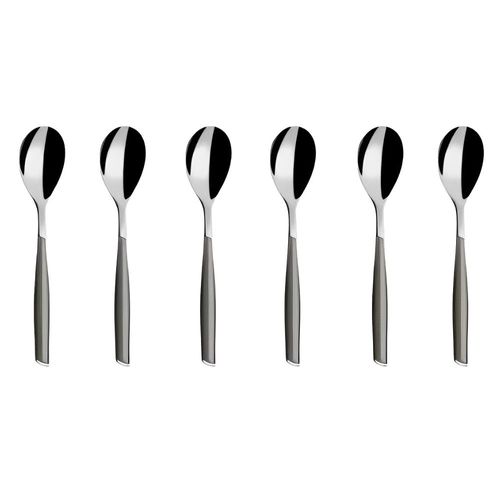 CONJUNTO BUGATTI 6 COLHERES MOKA CAFE GLAMOUR SILVER GLSL-02108