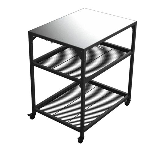 MESA MODULAR OONI AÇO CARBONO INOX C/ DUAS PRATELEIRAS AJUSTÁVEIS UU-P09700