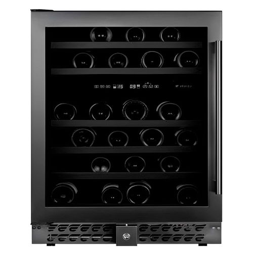 ADEGA ELANTO NERO ARGENTO DE EMBUTIR DUAL ZONE 46 GARRAFAS 220V ABERT P/DIREITA LNTWC646UDZNAG2