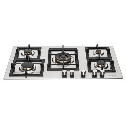COOKTOP ELANTO INOX 90CM 5Q  GÁS DUAL FLAME  5KW CENTRAL 220V LNTP95GDC5BX