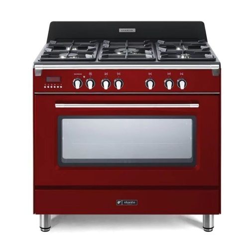 FOGÃO ELANTO VERMELHO EREDITÁ 90CM 5Q GAS MC 4KW FORNO ELETRICO MF LNTC95MERVI2