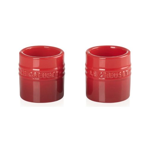 CONJUNTO LE CREUSET 2 SUPORTES PARA VELA EM CERÂMICA VERMELHO 91031400060013