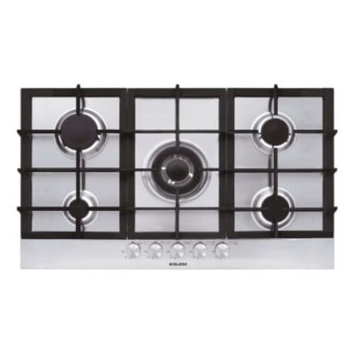 COOKTOP GLEM MATRIX SEMI PROFISSIONAL A GÁS 5 BOCAS CENTRAL INOX 90 CM GLMGT955HIX