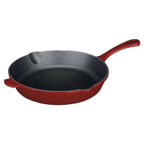 FRIGIDEIRA CUISINART REDONDA EM FERRO FUNDIDO VERMELHO 24CM CI22-24CR