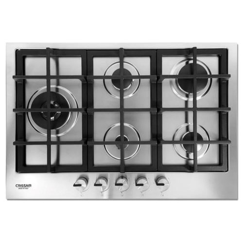 COOKTOP CRISSAIR A GÁS 5 QUEIMADORES EM AÇO INOX 75X51CM BIVOLT CCP750