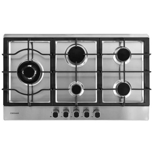 COOKTOP CRISSAIR A GÁS 5 QUEIMADORES EM AÇO INOX 86x51CM BIVOLT CCB07G5