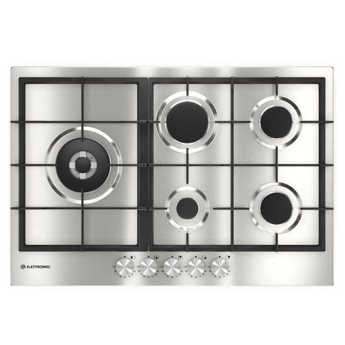 COOKTOP ELETTROMEC LUCE 5 BOCAS A GÁS 75CM BIVOLT CKG-5Q-75-LC-3ZEA