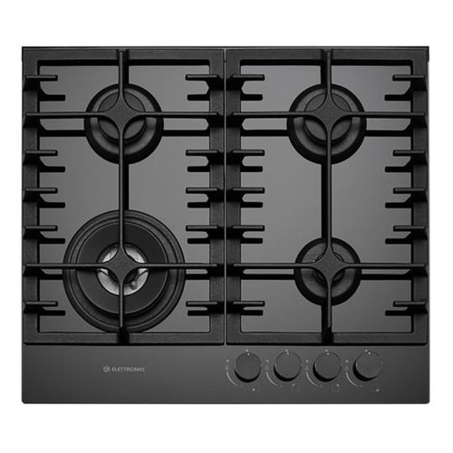 COOKTOP ELETTROMEC A GÁS VETRO 4 BOCAS 60CM BIVOLT CKG-4Q-60-VT-3TNA