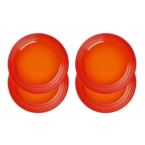 KIT LE CREUSET 4 PRATOS RASOS EM CERÂMICA 27CM