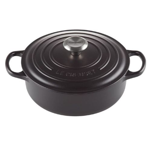 PANELA LE CREUSET RISOTTO SIGNATURE EM FERRO FUNDIDO 24CM MATTE BLACK 21179240000430