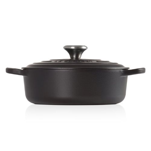 PANELA LE CREUSET RISOTTO SIGNATURE EM FERRO FUNDIDO 24CM MATTE BLACK 21179240000430