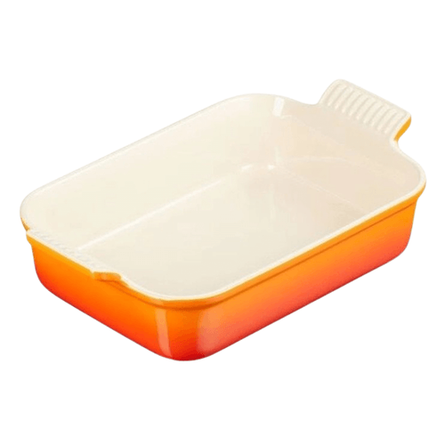 TRAVESSA LE CREUSET HERITAGE RETANGULAR EM CERÂMICA 32CM