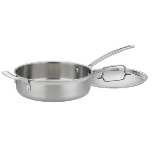 PANELA CUISINART PARA REFOGAR MULTICLAD PRO TRIPLE PLY EM AÇO INOX 3,7 LITROS COM TAMPA MCP33-24HN