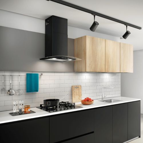 COIFA FRANKE CLASSIC DE PAREDE EM AÇO INOXIDÁVEL PRETO 60CM 127V 18801