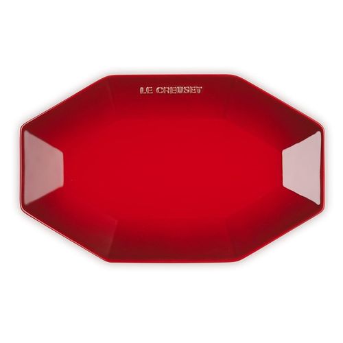 PRATO LE CREUSET OCTAGON EM CERÂMICA VERMELHO 22CM 60253220600014