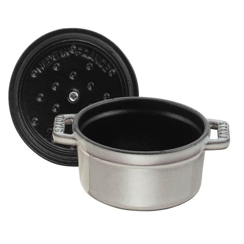 CAÇAROLA STAUB REDONDA EM FERRO FUNDIDO CINZA GRAFITE 28CM 405093140