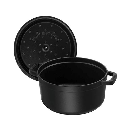 CAÇAROLA STAUB REDONDA EM FERRO FUNDIDO PRETO 26CM 405093100