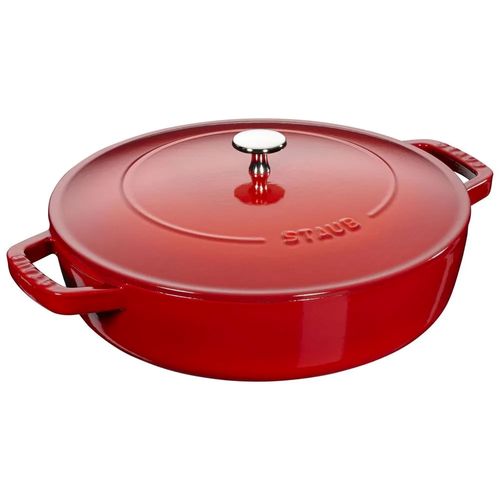 CAÇAROLA STAUB REDONDA EM FERRO FUNDIDO VERMELHO CEREJA 28CM 405114740
