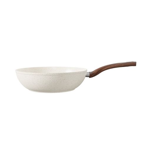 WOK JOMAFE OSLO STONE EM ALUMINIO FORJADO COM REVESTIMENTO CERÂMICO BRANCO 28CM 76128528