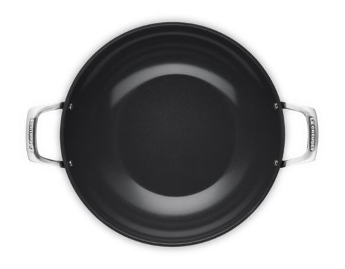 WOK LE CREUSET COM ALÇA NON-STICK CERAMIC ESSENTIAL 32CM 51319320010598