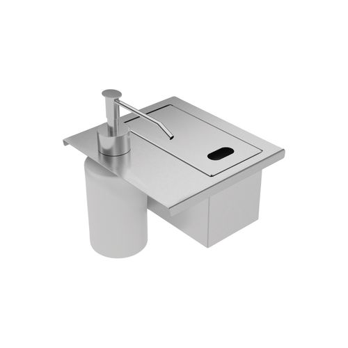 PORTA ESPONJA TRAMONTINA FLUSH COM TAMPA EM AÇO INOX 15CM 94534/126
