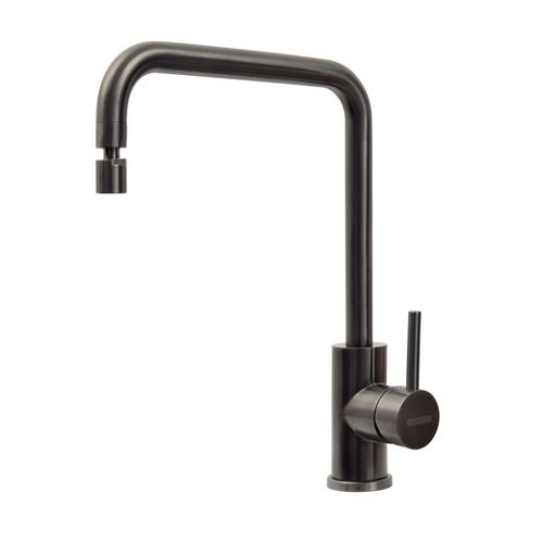 MISTURADOR TRAMONTINA MONOCOMANDO ANGOLARE EM AÇO INOX COM BICA ARTICULADA E REVESTIMENTO PVD BLACK 94520/512