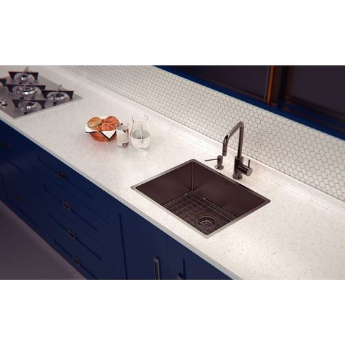 CUBA TRAMONTINA DESIGN COLLECTION QUADRUM EM AÇO INOX COM REVESTIMENTO PVD BLACK 50CM 94007/503
