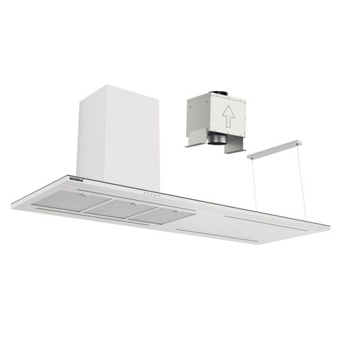 COIFA TRAMONTINA DE ILHA COM MOTOR EXTERNO EM AÇO INOX E VIDRO SLIM TSMART 180CM 220V 95800/052