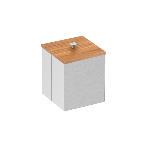 LIXEIRA TRAMONTINA LUZ EM INOX COM TAMPA COM ACABAMENTO ACETINADO 4,5L 94540/076