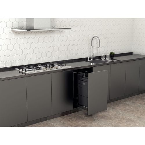 LIXEIRA TRAMONTINA DESLIZANTE SLIDE DE EMBUTIR EM AÇO INOX 45L 94541/001