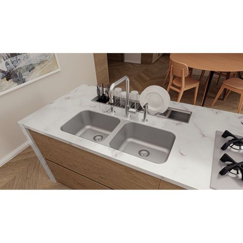CUBA TRAMONTINA DORA DUO 2C 40 BL EM AÇO INOX 94031/112