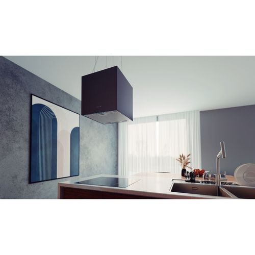 COIFA TRAMONTINA CUBE ISLA 40 SILENT TSMART 220 V EM AÇO INOX COM ACABAMENTO BLACK STEEL 95800/042