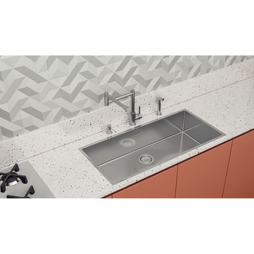 CUBA TRAMONTINA DESIGN COLLECTION QUADRUM EM AÇO INOX COM ACABAMENTO ACETINADO 90X40 94000/903
