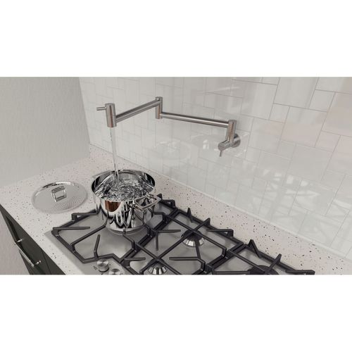 TORNEIRA TRAMONTINA DE PAREDE EM AÇO INOX FLEXION WALL 94520/033