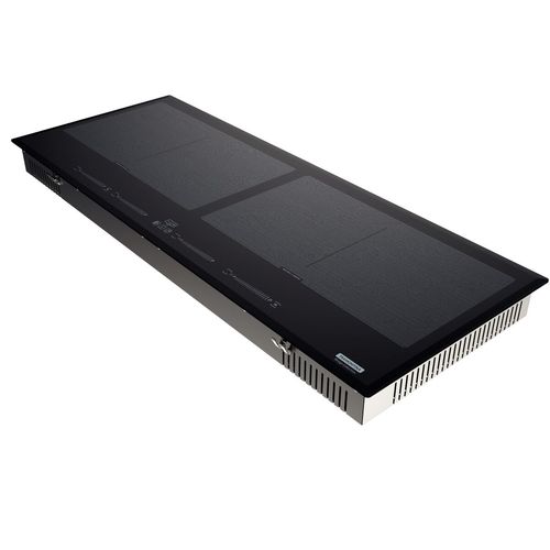 COOKTOP TRAMONTINA DE INDUÇÃO DESIGN COLLECTION SLIM SLIDER BRIDGE 4 ZONAS 90CM EM VIDRO PRETO 94722/222