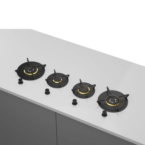 COOKTOP ELETTROMEC DOMINÓ A GÁS 4 BOCAS PARA REVESTIMENTO 120CM 220V CKG-4Q-120-SR-2TLA