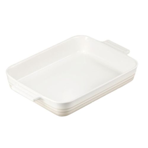TRAVESSA LE CREUSET RETANGULAR CLÁSSICA EM CERÂMICA 32CM MERINGUE 71103327160001