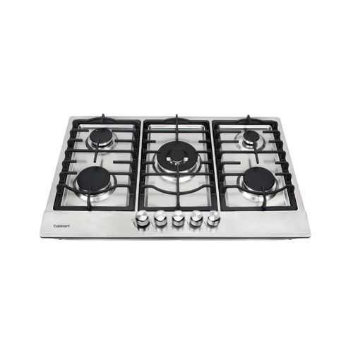 COOKTOP CUISINART CASUAL A GÁS 75CM COM 5 QUEIMADORES EM AÇO INOX 220V 4093180002