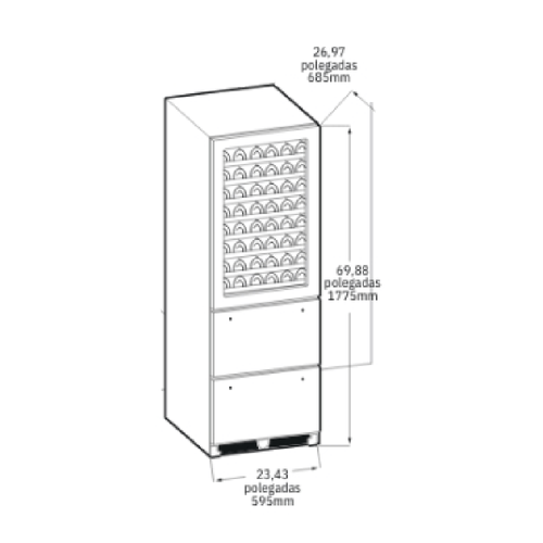 CERVEJEIRA CUISINART COM GAVETA REFRIGERADA 180CM ARKTON ADVANCED 398L 220V 4093160003
