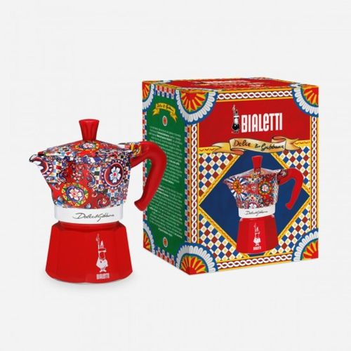 CAFETEIRA BIALETTI MOKA EXPRESS DOLCE & GABBANA 3 XÍCARAS VERMELHO 10010503