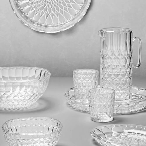 BANDEJA DE SERVIR GUZZINI LARGE EM ACRÍLICO VANITY ARIA 36CM CLEAR 128600LAR00