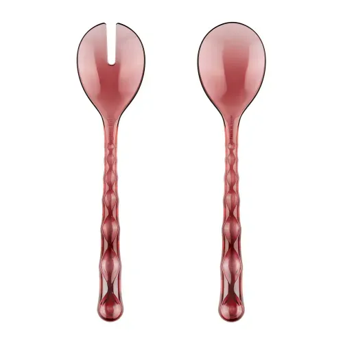 TALHERES DE SALADA GUZZINI EM ACRÍLICO VANITY TERRA 27,5CM MAUVE 129600TE280