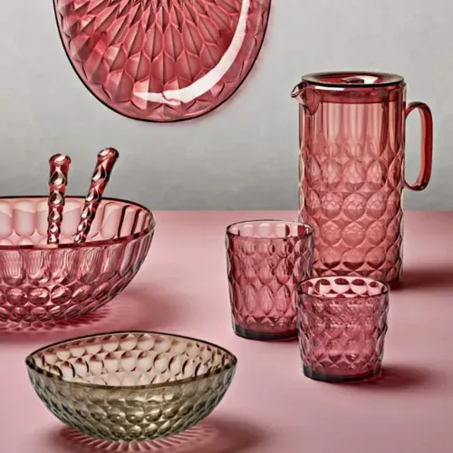 TALHERES DE SALADA GUZZINI EM ACRÍLICO VANITY TERRA 27,5CM MAUVE 129600TE280