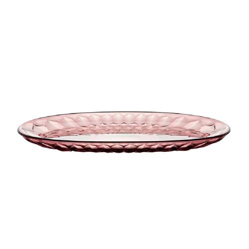 BANDEJA DE SERVIR GUZZINI OVAL LARGE EM ACRÍLICO VANITY TERRA 45CM MAUVE 131300LTE280