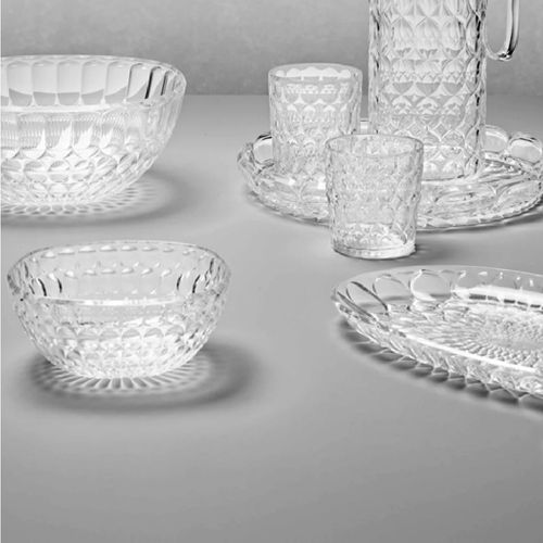 BANDEJA DE SERVIR GUZZINI OVAL SMALL EM ACRÍLICO VANITY ARIA 32CM CLEAR 131301SAR00